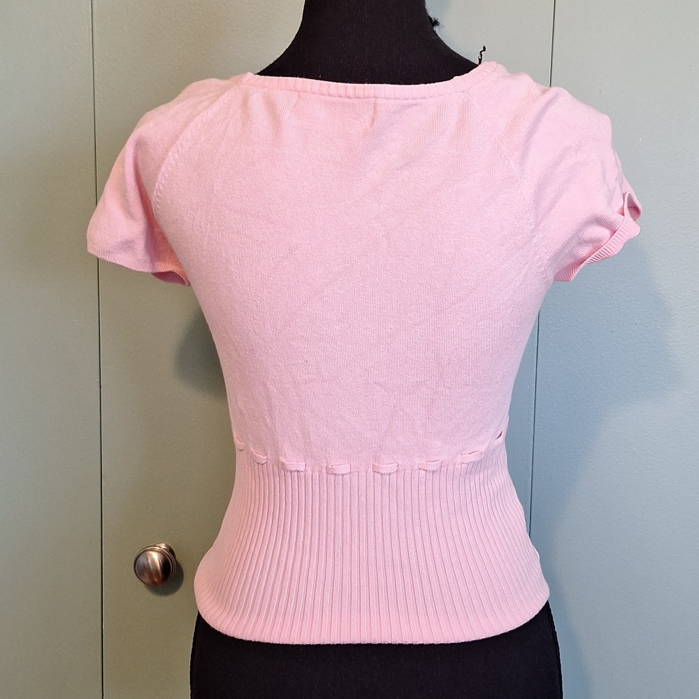 Urban Outfitters Kimchi Blue Pink Crop Top Size Medium - Picture 4 of 4